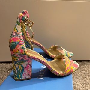 Lilly Pulitzer block heel